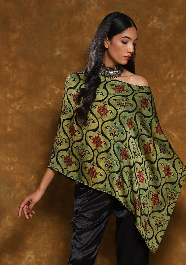 Psyna Poncho wholesale Kaftan Kurti With Pents - textiledeal.in